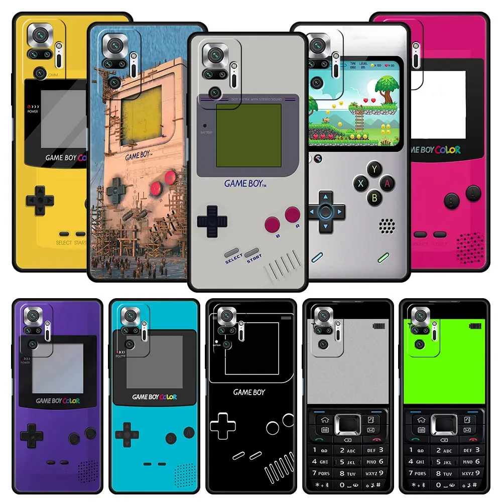 Retro Gaming Phone Case - Classic Game Design, Black Cover