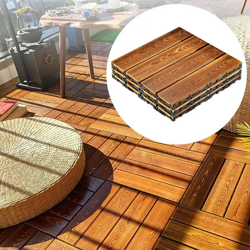 3-Pack Wooden Outdoor Patio Flooring 4