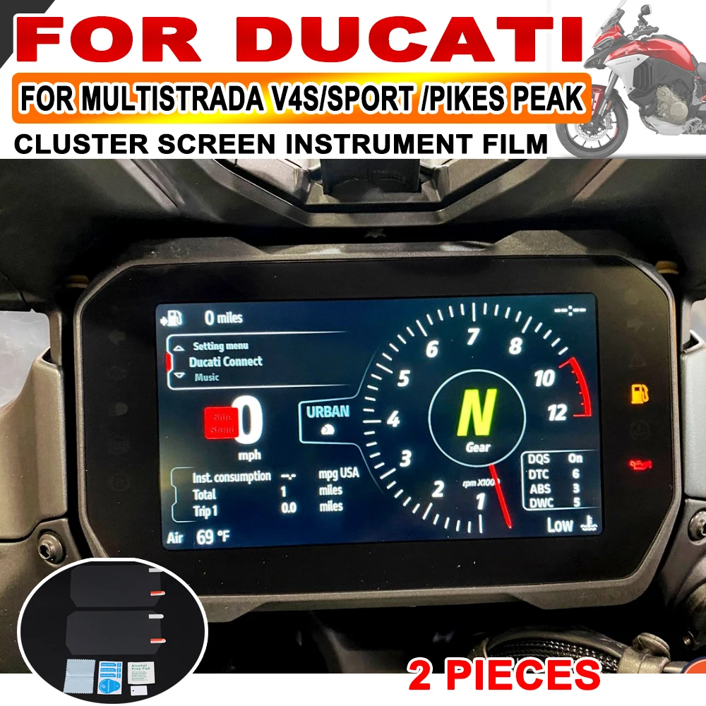 FOR Ducati Multistrada V4S V4 S Sport Pikes Peak 2021- Motorcycle Accessories Cluster Scratch Protection Film Screen Protector