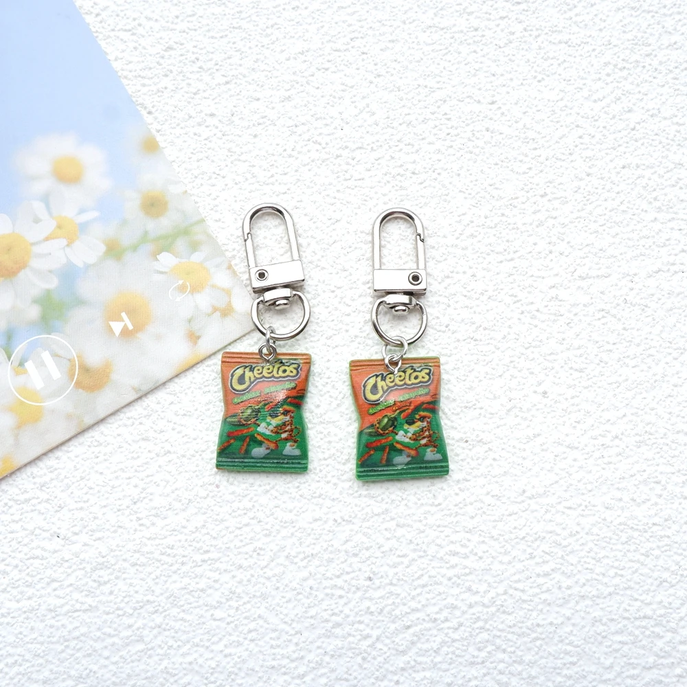 Set of 2 Adorable Snack-Themed Keychain Accessories