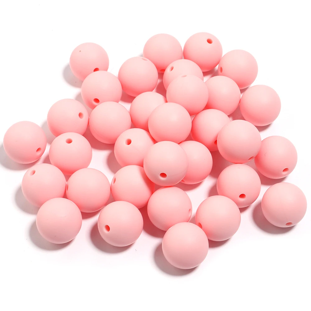 Set of 20 Candy-Colored Round Silicone Beads for DIY Jewelry and Accessories