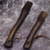 WPKOPYA Roasted Black beech multi-purpose axe handle, logging axe with cowhide lanyard, household tool axe solid wood handle 4