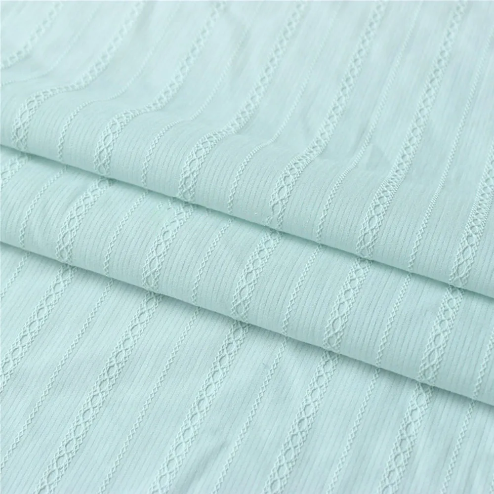 Soft Thin White Pink Jacquard Pure Cotton Fabric For Sewing Women Clothing Dress Pajamas Home Curtain Sheet Materials DIY Crafts