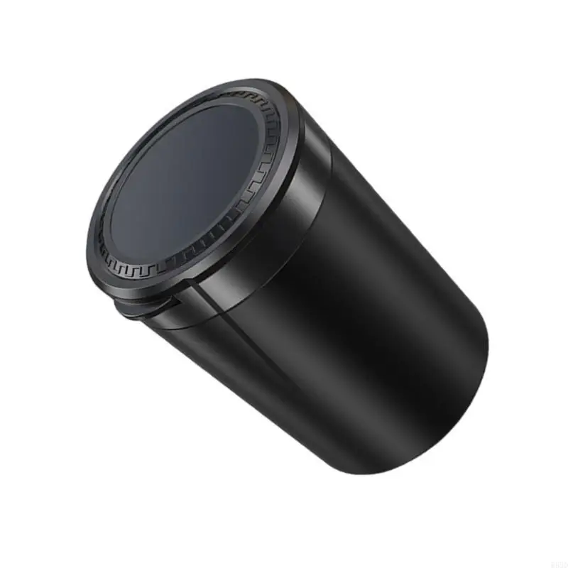 r53d ABS 무연 애쉬 스트레이 (LED Light Light 휴대용 자동차 Ashtray 뚜껑이있는 뚜껑이있는 간단