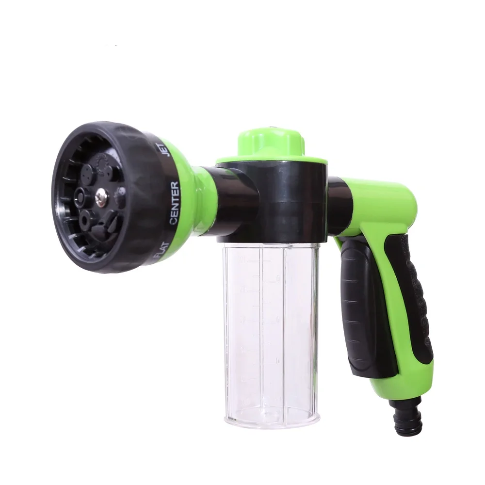 2 Pcs High Pressure Garden Hose Nozzle Hose Soap Sprayer Attachment Car  Wash Foam Gun with Soap Dispenser Bottle and Washing Mitt for Patio Yard