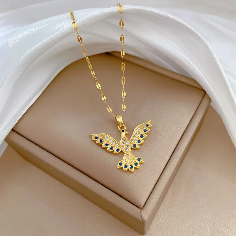 Trendy Phoenix Necklace Lifestyle Image 1