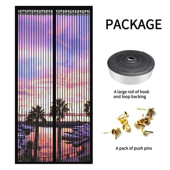 NEW Magnetic Screen Door Curtain Anti-Mosquito Net Fly Screen Mosquito Protection Net Magnet Spring for Doors Windows 1