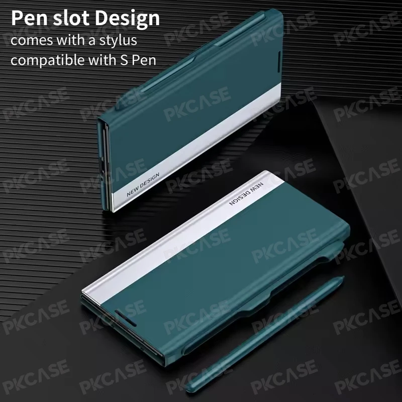 Magnetic Flip Leather Trifold Phone Case Cover