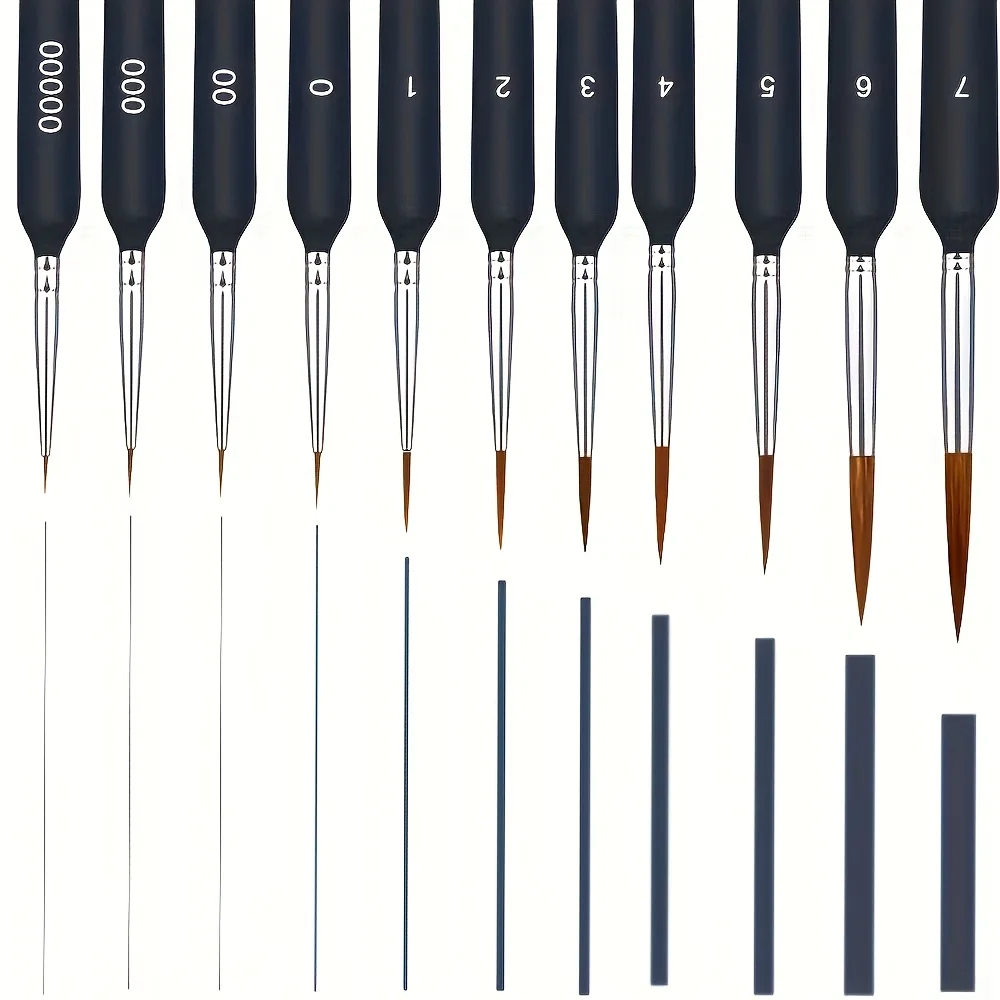 11/22개입 전문가용 미세선 드로잉 브러쉬 세트 - 전문가들이 추천하는 제품으로, 수채화, 도예, 유화에 적합합니다.