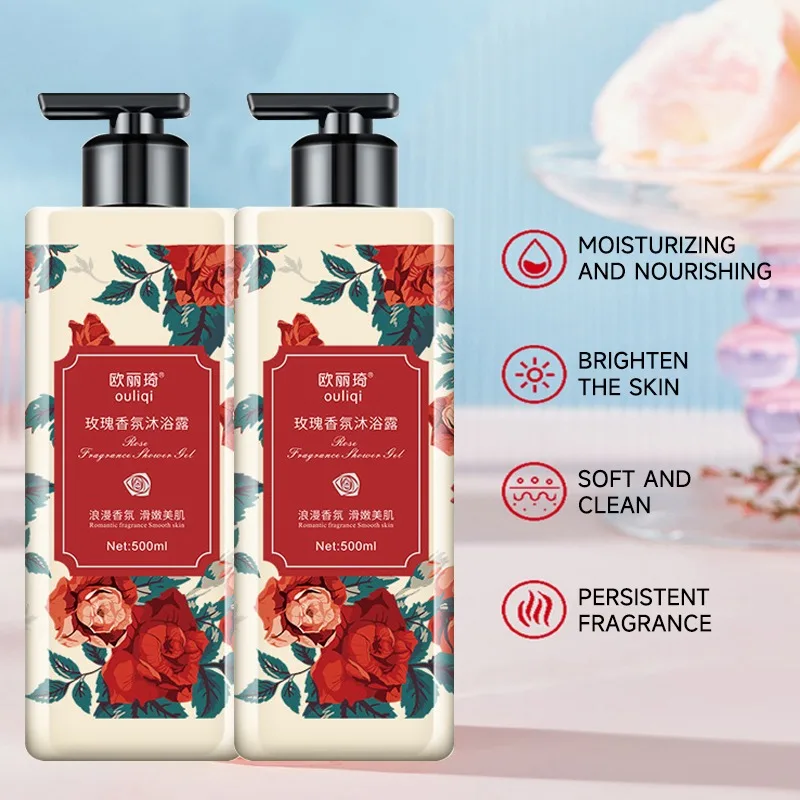 Rose Perfume Body Wash Whitening Shower Gel Long Lasting Fragrance Moisturizing Clean Skin Bath and Body Works