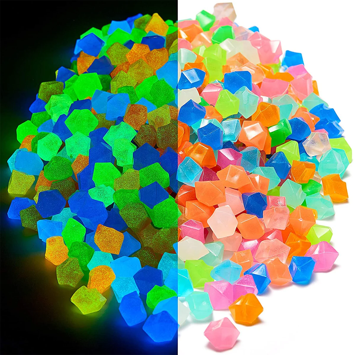 25g Glow in The Dark Gravel Stones Luminous Sand Pebble Stones DIY Aquarium Fish Rocks Garden Lawn Yard Micro Landscape