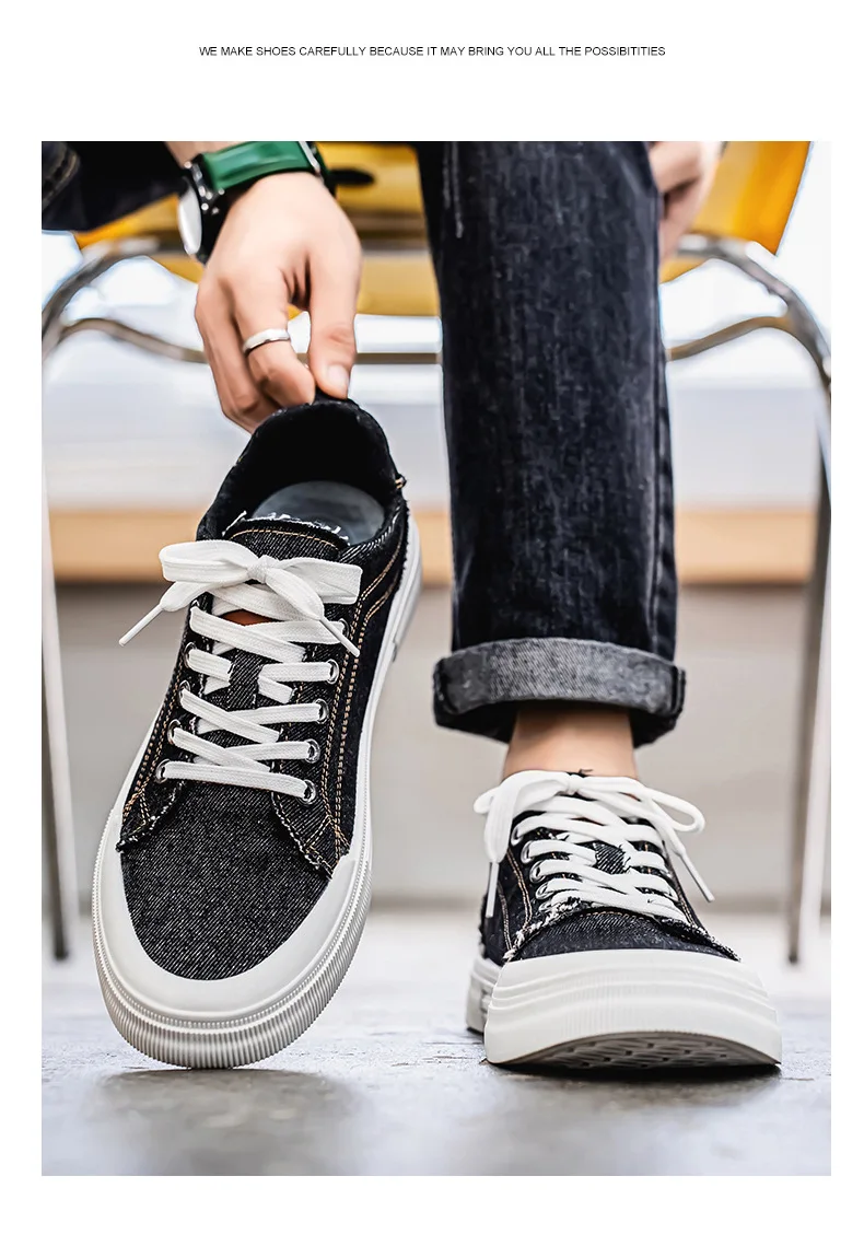 Große Größe 39-48 Herren Sportschuhe Marken atmungsaktive Herbst Canvas Sneakers Herren Laufschuhe Designer Jeans Stoff Wanderschuhe – Detail 18