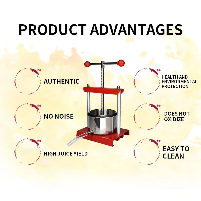Stainless steel squeezer 2L household screw squeezer Chinese medicine juice residue juice separation squeezer food grade 3