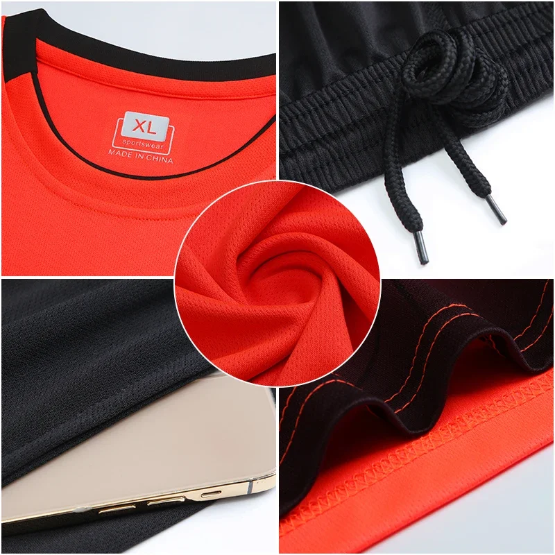 Youth Soccer Jersey Set - Kids Short Sleeve Football Uniform Kit