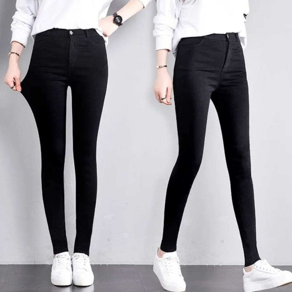 Fake Cowboy Leggings Ms Invisible Open Crotch Outdoor Sex High Waisted Elasticity Slimming Pencil Pants Small Feet Trousers