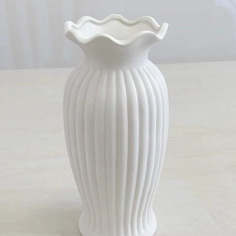 Nordic Style Ceramic Vase Flower Hydroponic Modern Large Vase Luxurious Design Living Room Yaron Aesthetic Home Decoration FYVS 4