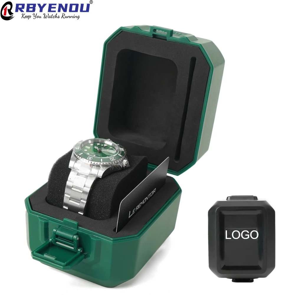 Business Transportation Watch Storage Box ABS Material Safety Buckle Watch Case Box with Card Slot Organize Boxs