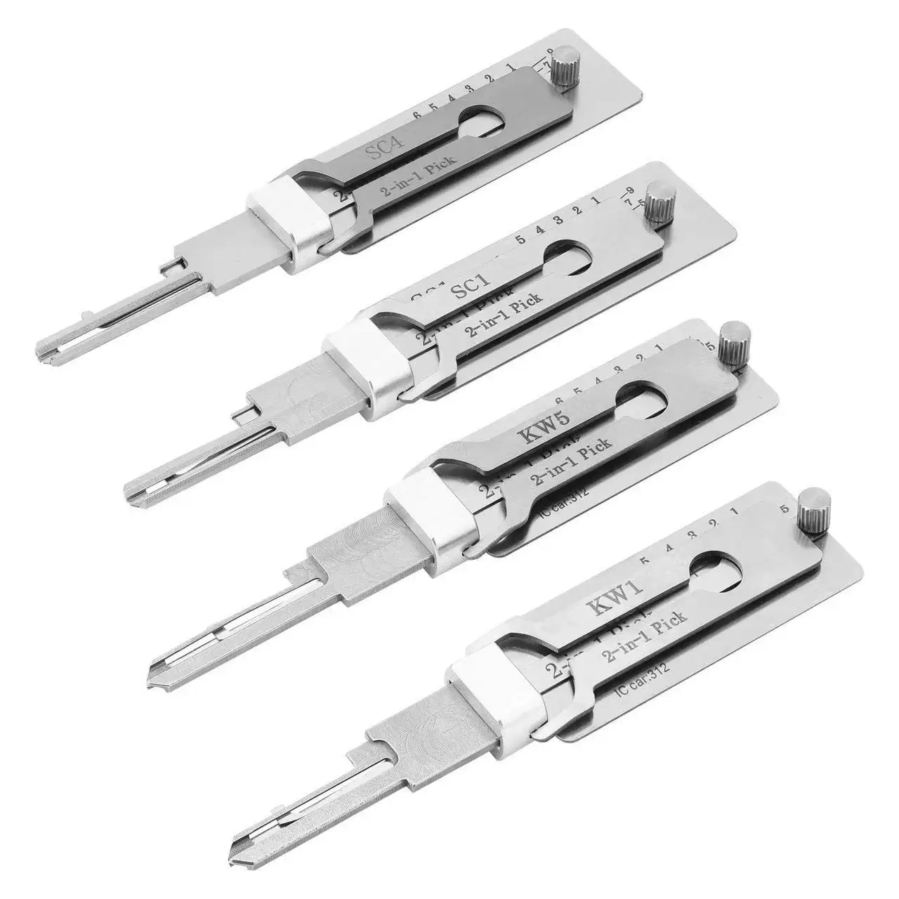 Lishi 2 in 1 KW1 KW5 SC1 SC4 SS001 Pro SS002 Pro R52/R52L M1/ MS2 AM5 SS002R Locksmith Tools for Home Door Civil Locks