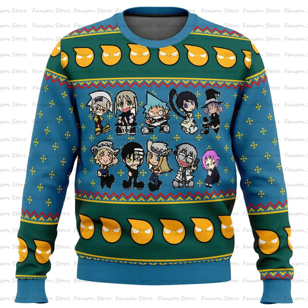 thumbnail image 1 of Suéter navideño feo de Dark Souls de Solaire para primavera y otoño, para mujer y hombre, sudadera con capucha de dibujos animados de Anime para parejas, 1 of 5