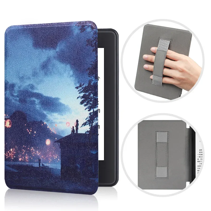 Étui Léger En Cuir PU Pour Kindle 6 (10e Génération 2019) - Avec Mise En Veille Automatique