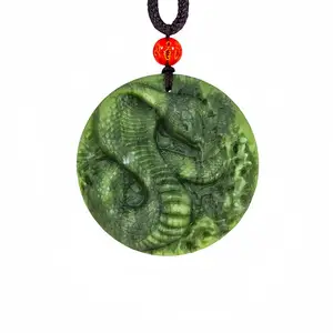 Natural Real Jade Snake Pendant Necklace Charm Gifts for Women Men Accessories Gemstones Fashion Luxury Jewelry Amulet Designer