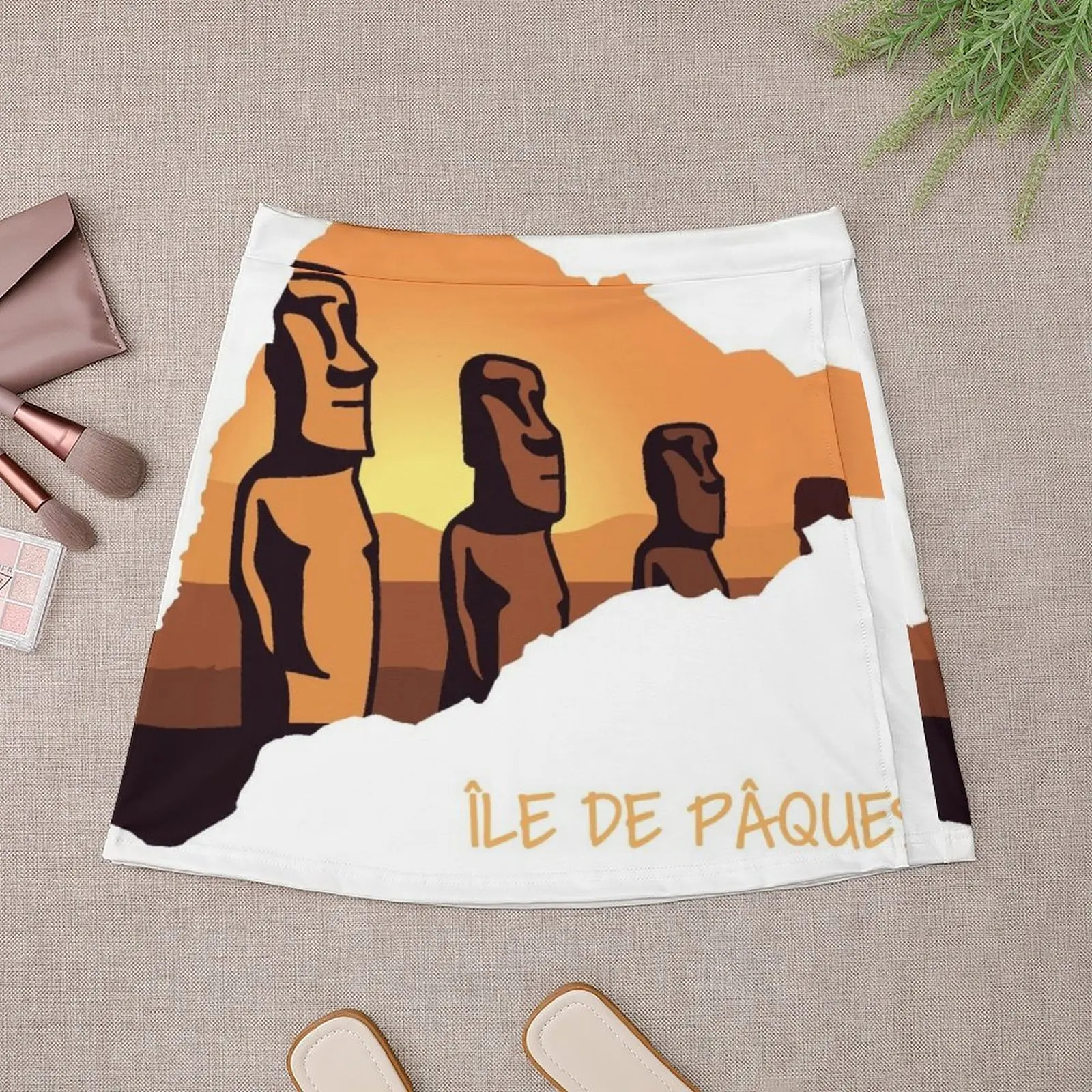 Easter Island - Moai Mini Skirt mini skirt for women women's clothing trend 2024 womans clothing korean luxury clothing