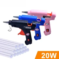 20W Hot Melt Glue Gun DIY Mini Household Industrial Guns Heat Temperature Thermo EU Electric Repair Tool Use 7mm Glue Sticks 1