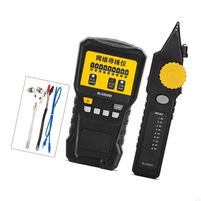 57QF Cable Line Testing Tool Telephone & Ethernet Wire Locator Wire Tracing Device Quickly Identify & Test Wiring Connection