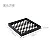 Checkerboard Color Entryway Living Room Moon-shaped Tray Water Cup Aromatherapy Head Rope Small Object Decorative Tray Moon Tray 6