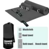 3 Size Pack Quick Dry Towel - Of Lightweight Microfiber Travel Towels Towel Set For Camping, Beach,Gym,Sports,Yoga & Swim Use 3