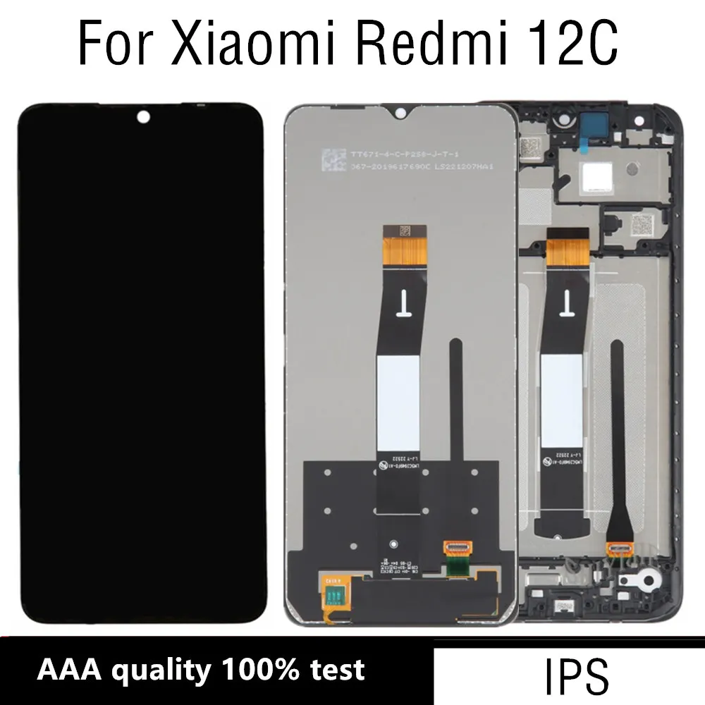 

ЖК-дисплей 6,71 ''для Xiaomi Redmi 12C 22120RN86G, сенсорная панель, дигитайзер в сборе, дисплей для Redmi 12C, ЖК-экран