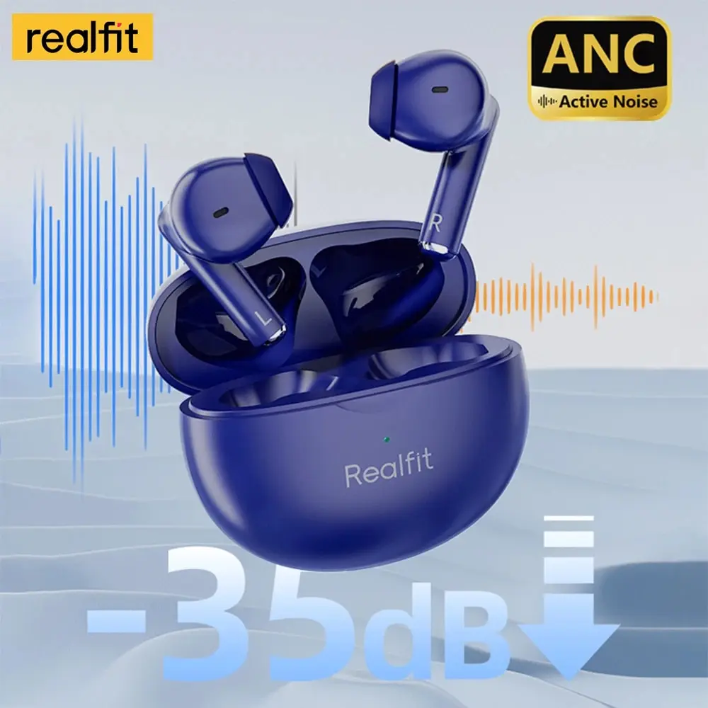 Realfit F2 Pro ANC 액티브 노이즈 캔슬링 블루투스 이어폰, ENC ..