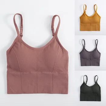 Women's Tube top Beauty Back Top Seamless Sports bra women's underwear sexy bralette Push-up bras crop топ женский 1
