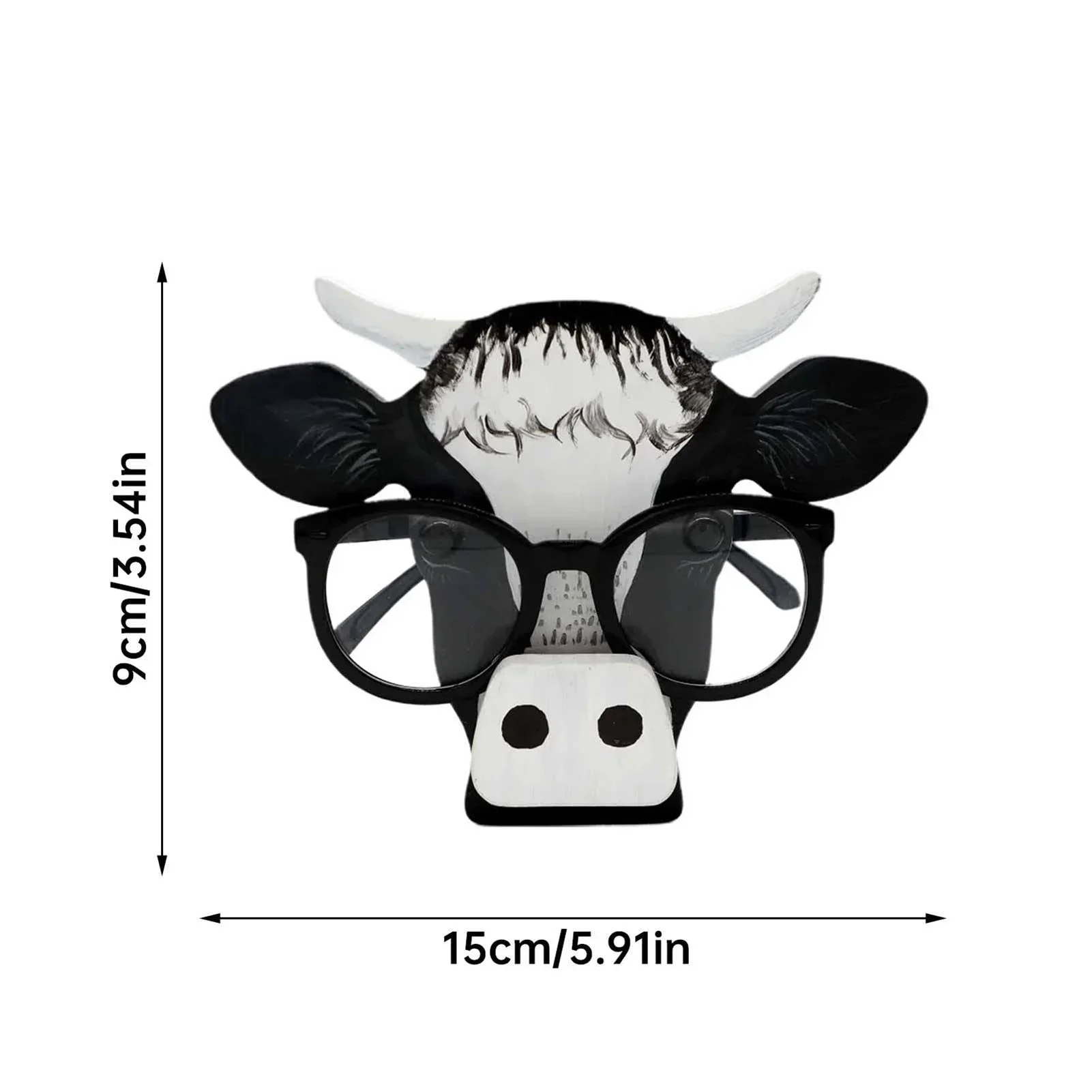 Cute Farm Animal Glasses Frame Creative Pet Shape Wood Carving Eyeglasses Stand Holder for Bedroom Office Desk Accessories 4