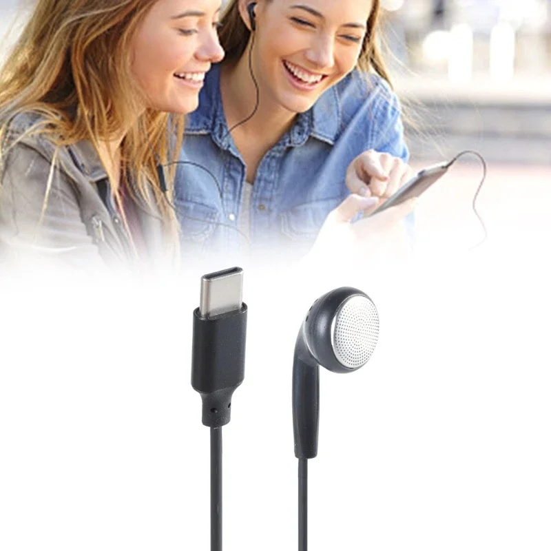 Enkelzijdige oortelefoon, mono-koptelefoon met snoer, USB Type-C oordopjes_voghion.com