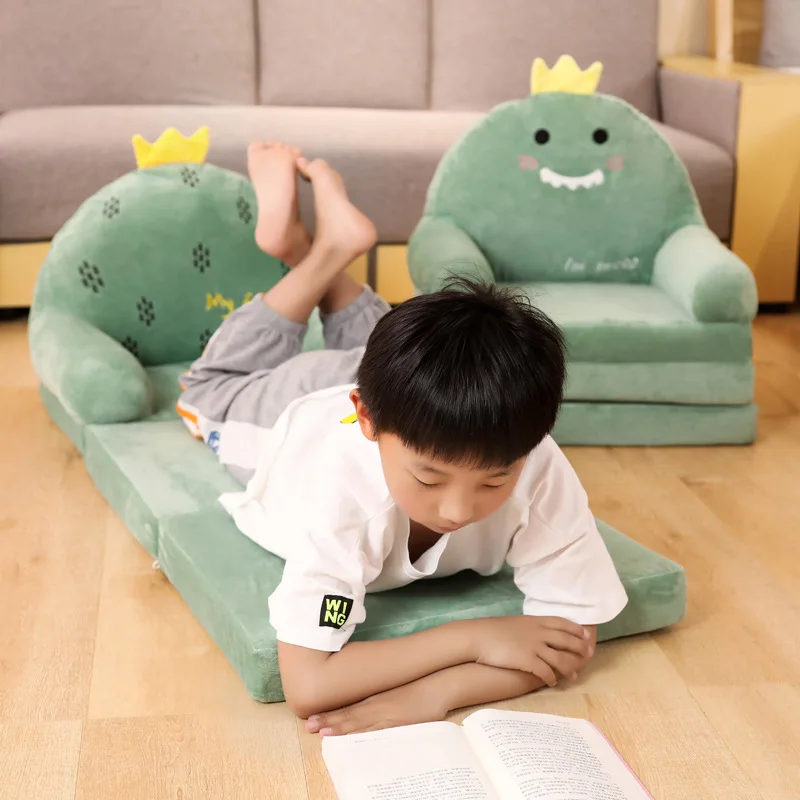 MOMO Children Sofa Cute Cartoon Lazy Folding Small Sofa Bed Girl Princess Baby Toddler Dual-purpose Small Child Seat 3