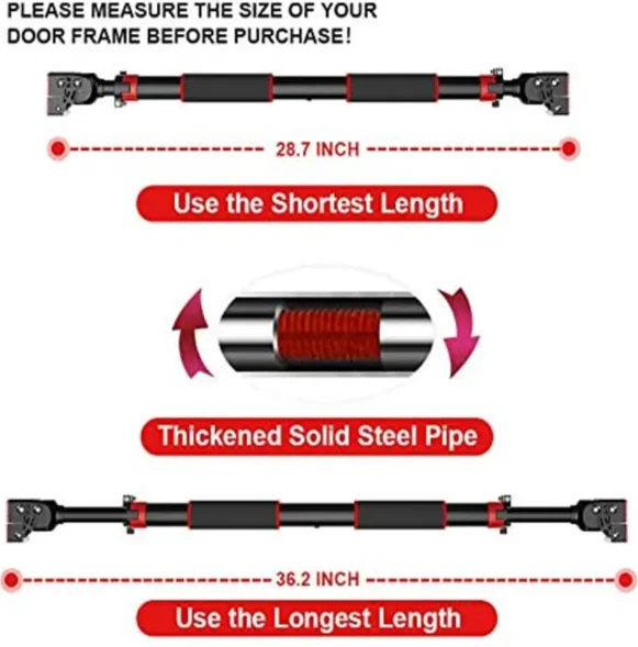 Wall mounted pull ups bar Multifunctional gymnastics horizontal bars,Telescopic rod door gym pull up bar