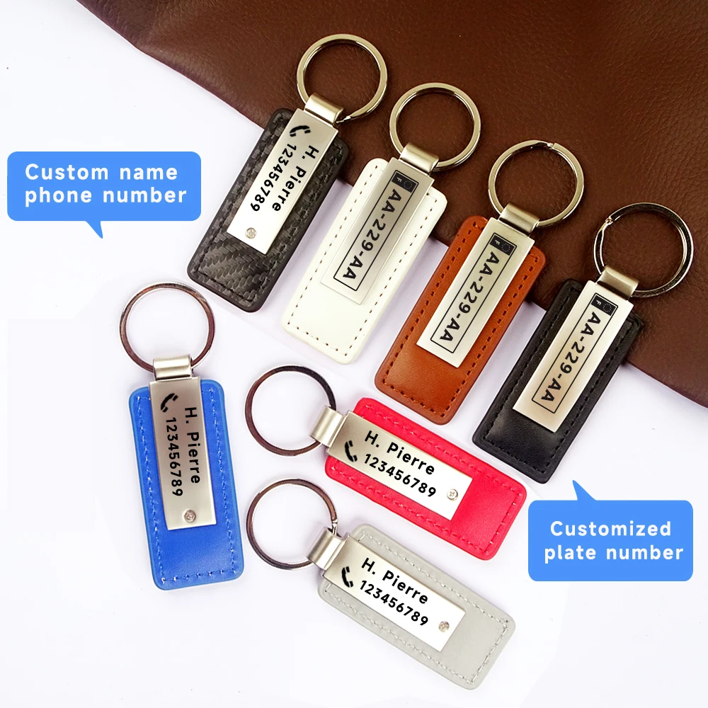 Portachiavi In Pelle Inciso Personalizzato Francia Logo Auto Numero Di Targa Regalo Portachiavi Anti-Perso Portachiavi Auto Per Renault Dacia