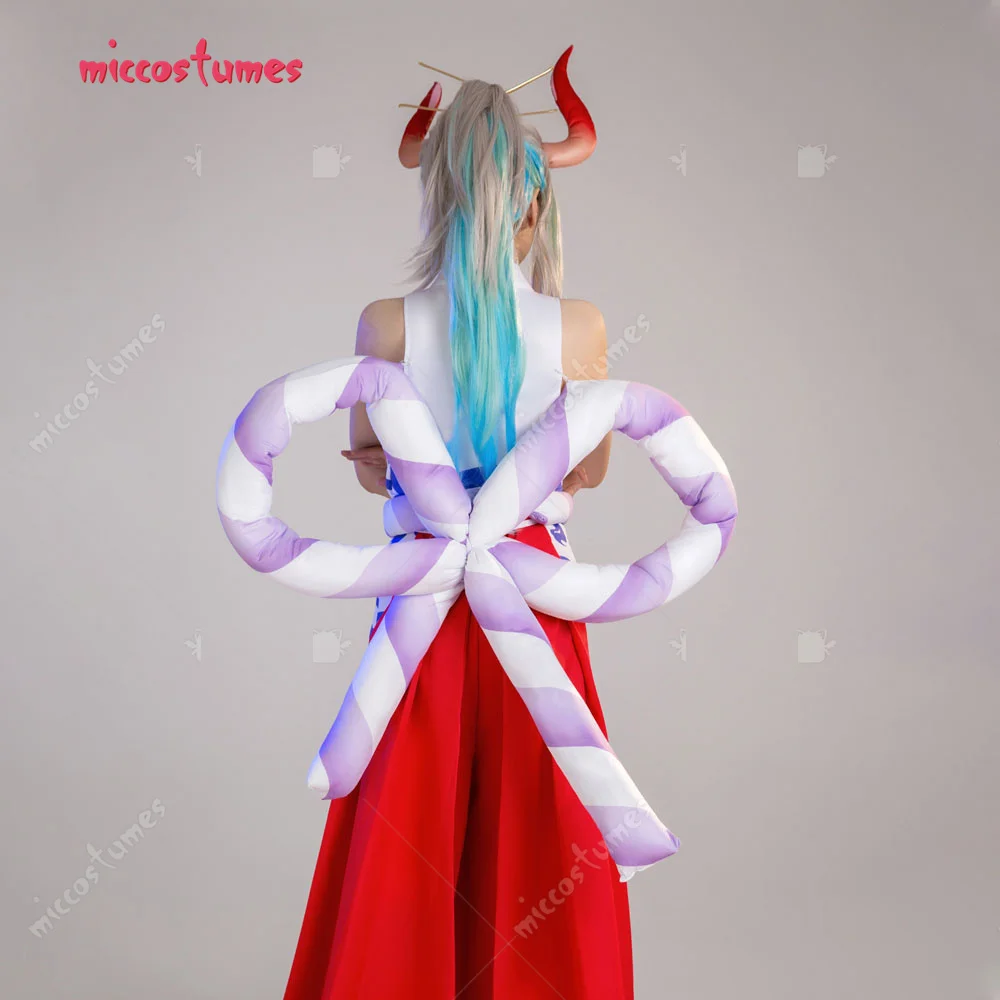 Damen Yamato Cosplay Kostüm Set mit Weste, Hose und Kopfschmuck 3