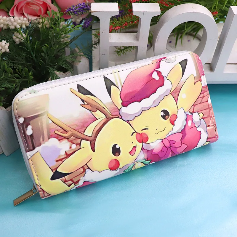 Pokemon Wallet Boys Girls Party supplies Anime Pikachu Figure Wallet Card Bag Coin Purse Children Christmas Gifts