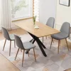 Dining Chairs Set of 4,Modern Upholstered Dining Room Chairs, Kitchen Chairs with Metal Legs, Comfortable Kitchen Chairs for Din 6