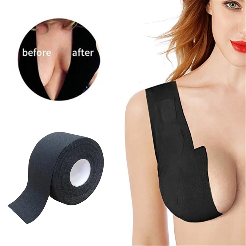 Women Breast Nipple Covers Push Up Bra Body Invisible Breast Lift Tape Adhesive Bras Intimates Bralette Pasties erotic lingerie 1 Roll 5M
