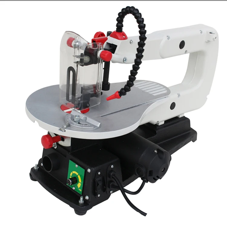 Woodworking electric mini bench scroll saw machine can cut curves and pull patterns 1pcs bench type drilling machine scroll spring clockwork spring back milling machine coil spring return clockwork