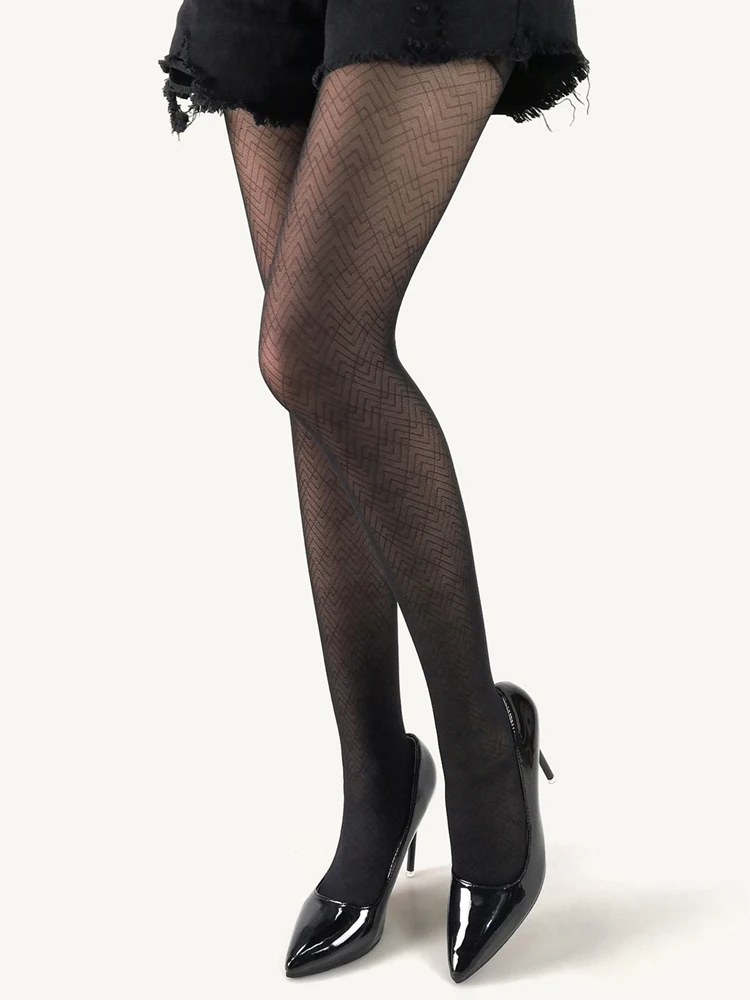 

Fashion Cross Line Women's Sexy Pantyhose Thin Sheer Geometric Diamond Hottie Anti-Hooking Tights Summer Hosiery Wholesale