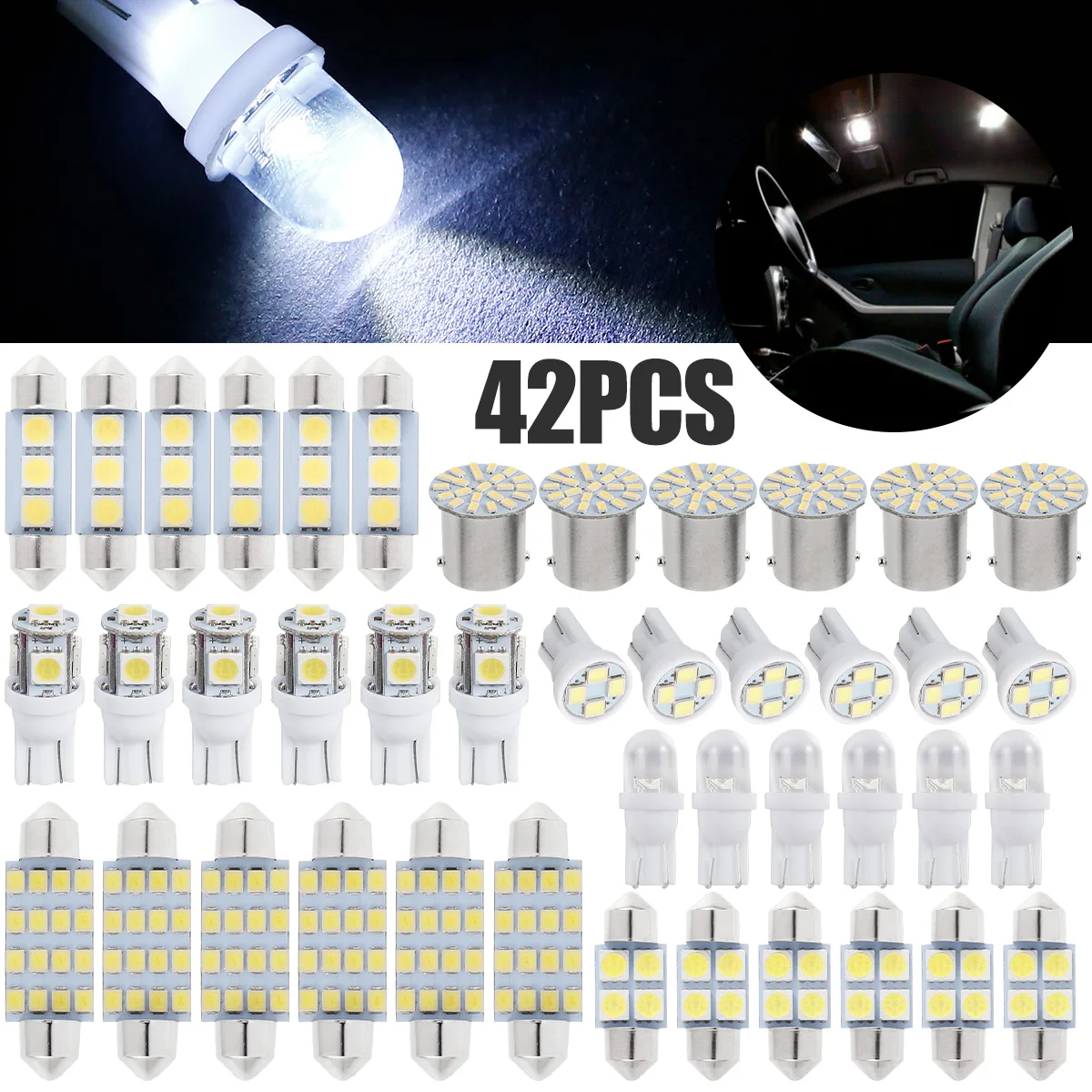 BRDCVGQP Kit luci Interne a LED per appa, per Volkswagen VW Golf 2 3 4