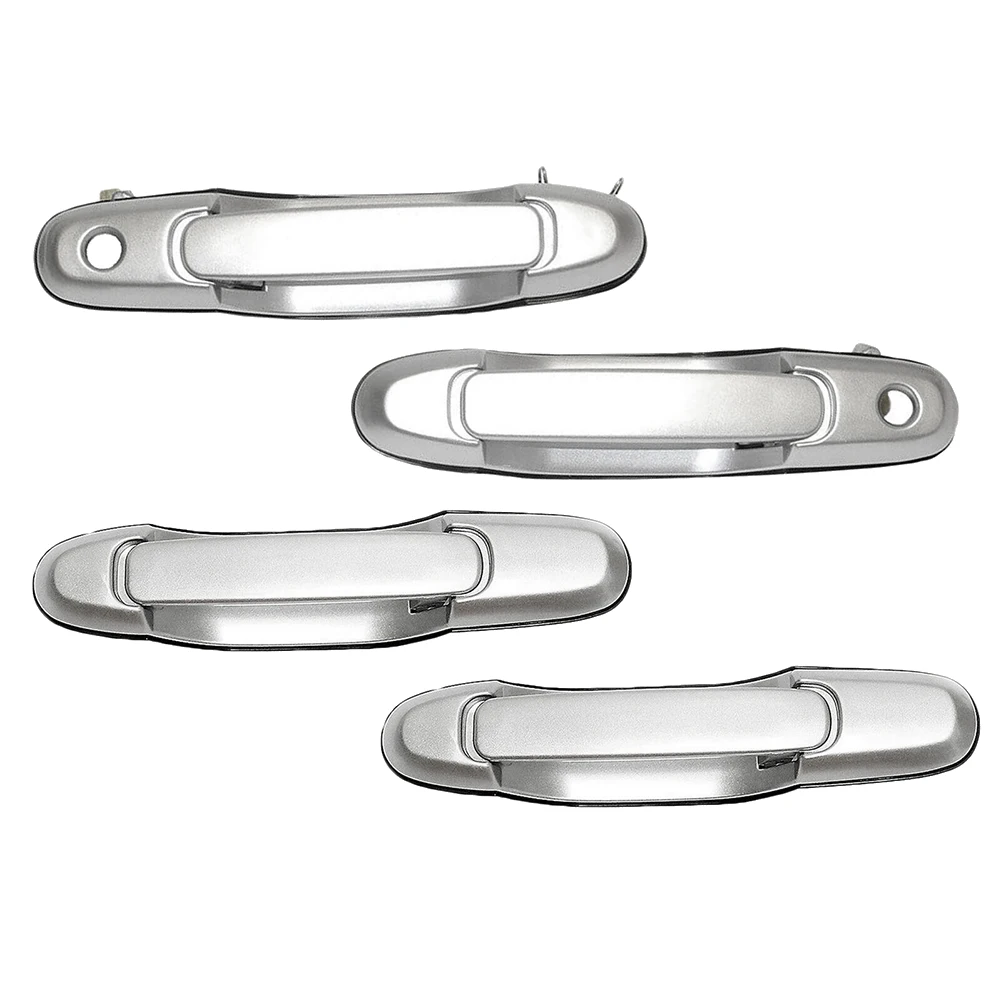 

Front Rear Left Right Outside Exterior Door Handle Set of 4Pcs for 1998-2003 Toyota Sienna Silver
