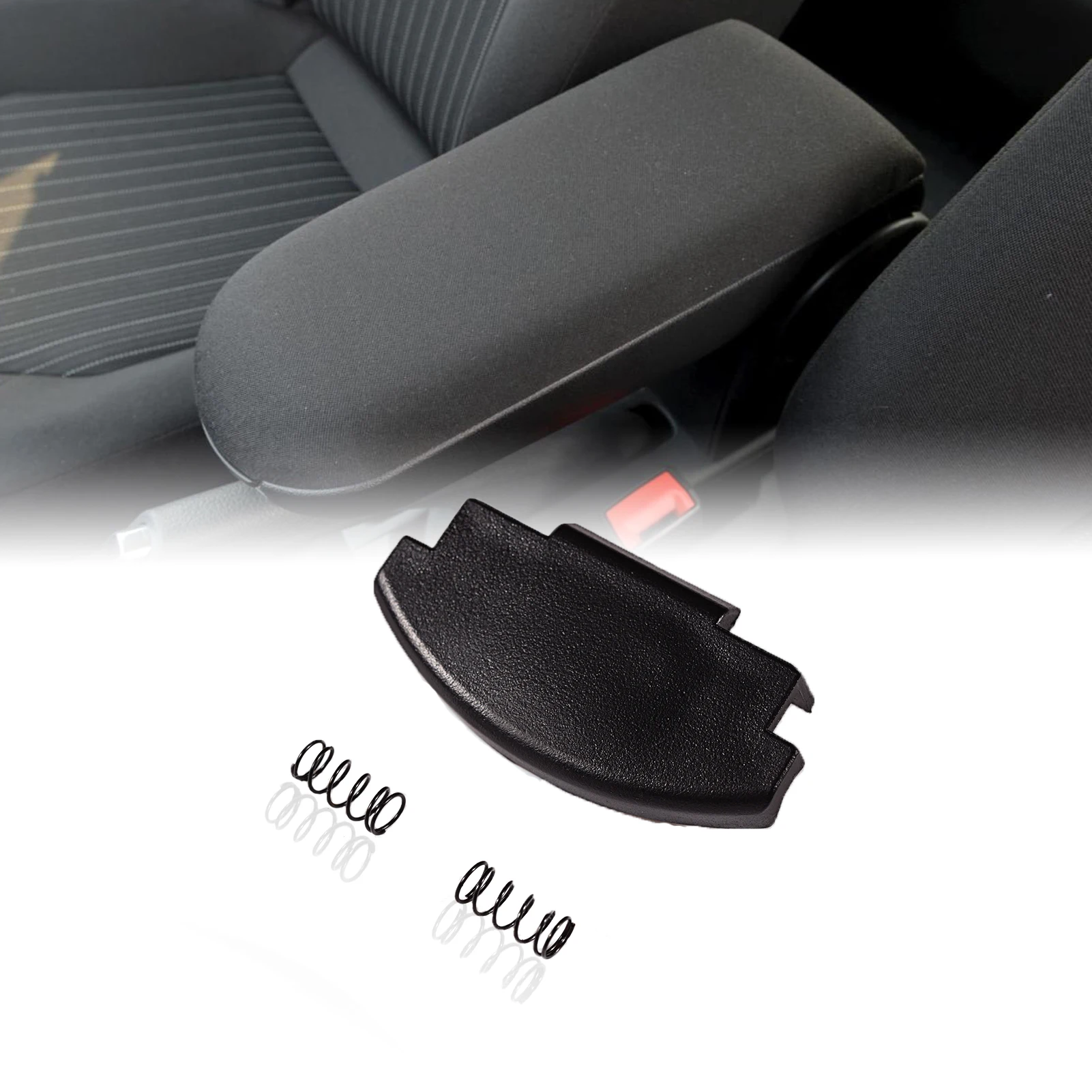 폭스바겐 제타 골프 MK4 GTI 파사트 보라 비틀용 런메이드 블랙/그레이/베이지 가죽 팔걸이 센터 콘솔 덮개 래치 캡
