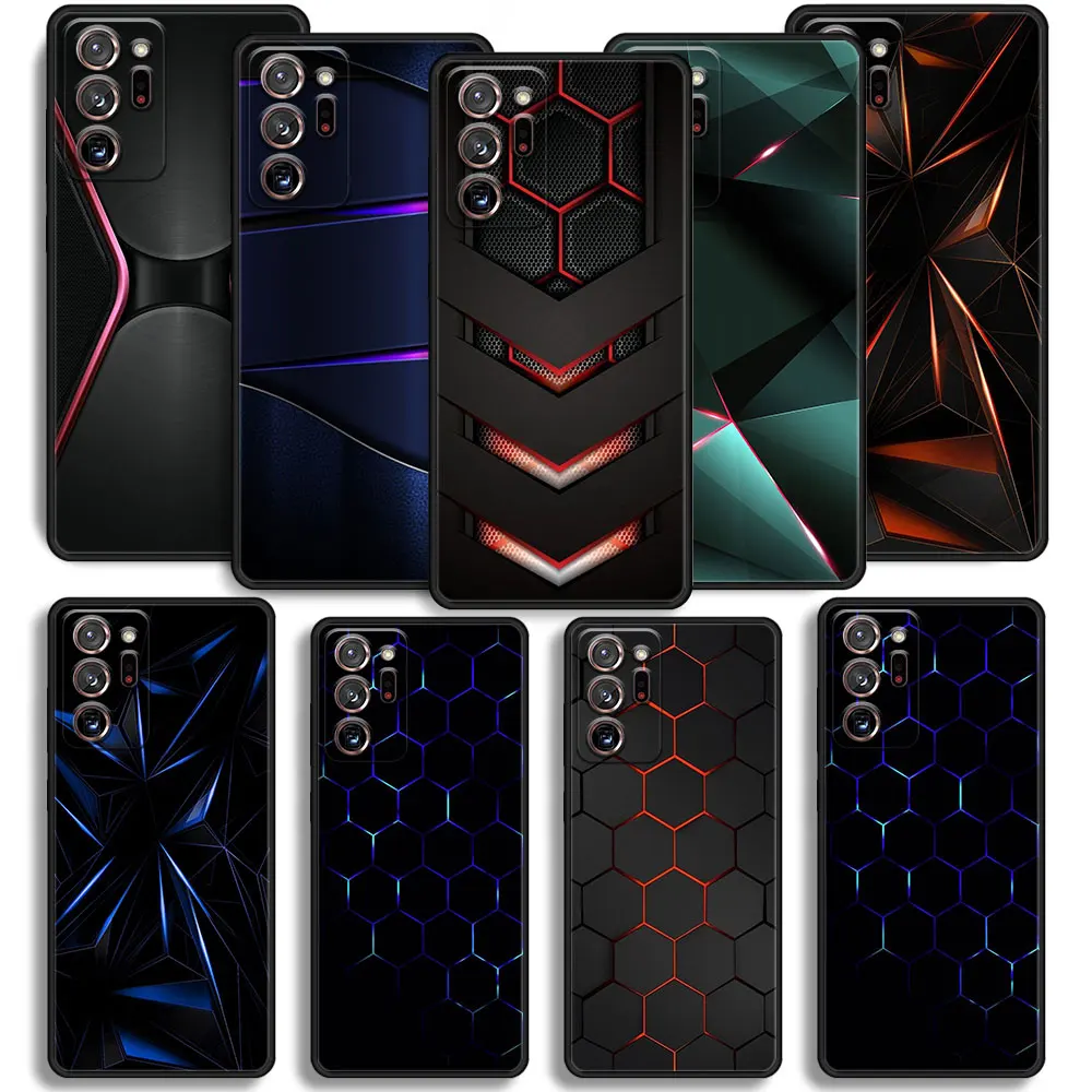 Cover Nera Per Figure Scure Chiare Per Samsung Galaxy Note 10 20 S20 S21 Fe 5G S10 Plus S9 S22 23 Ultra S22 Telefono Celular Nero