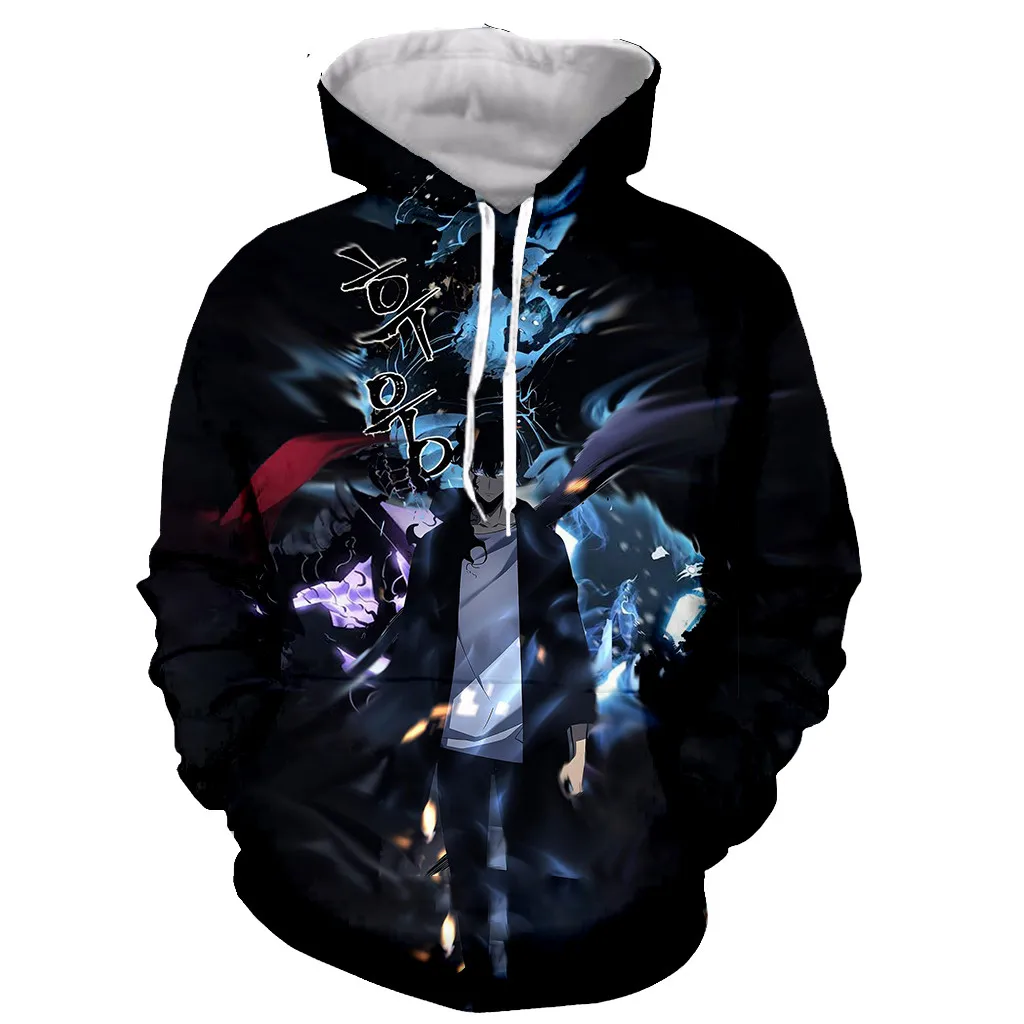 

Solo nivelamento 3d impresso hoodie das mulheres dos homens engraçado nova moda pop moda causal mangas compridas sweatshirts pul