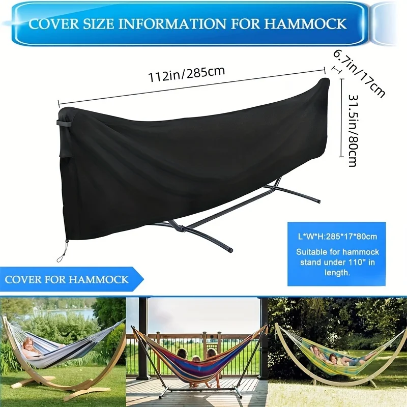 Waterproof hammock cover, 112”  heavy Oxford cover, with handle and vent, outdoor hammock and double hammock rain cover, sui 3